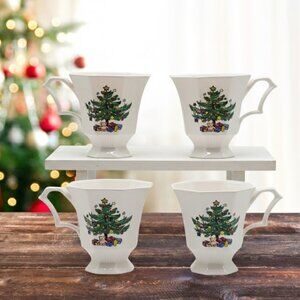 Vintage Nikko Christmastime Classic Collection Footed Cups- set of 4
